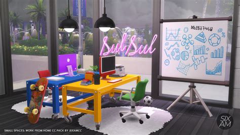 Small Spaces Work From Home Cc Pack For The Sims 4 Sixam Cc