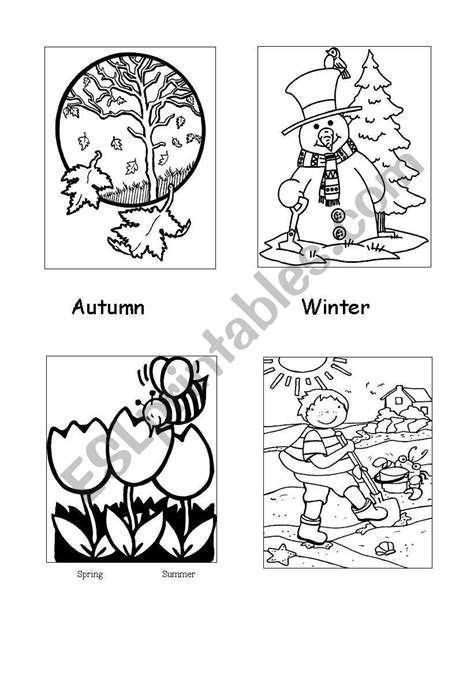 Click a collection link to browse all the. Seasons - colouring sheet - ESL worksheet by millmo