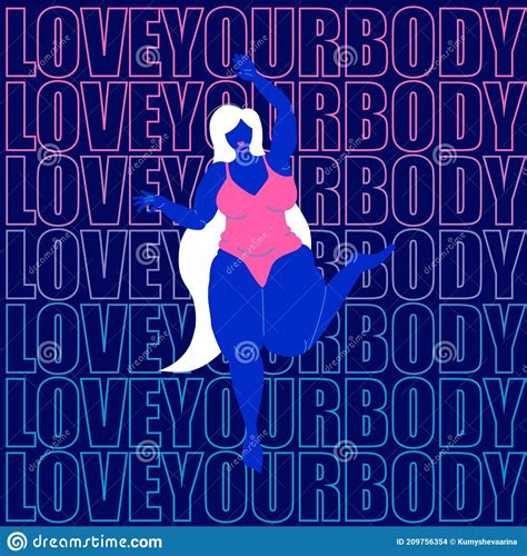 beautiful fat curvy girl dance in a swimsuit on neon background beauty diversity body