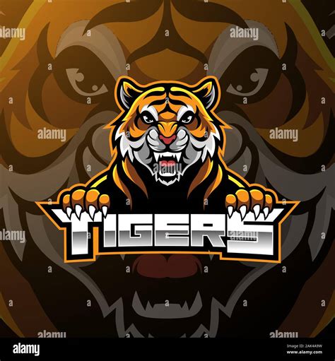 Tiger Face Esport Mascot Logo Design Stock Vector Image Art Alamy
