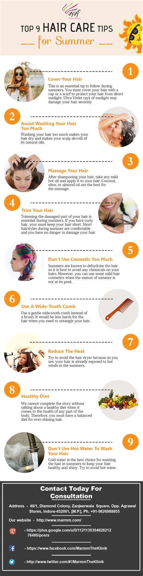 Top Hair Care Tips For Summer Infographic Plaza