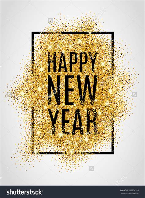 Happy New Year Gold Glitter New Year Gold Background For Flyer