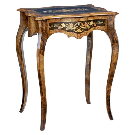 19th Century Burr Walnut Ebonized Work Table Signed Tahan Paris At 1stdibs