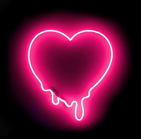 Neon Heart Love Pinterest