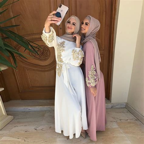 kaftan dubaï robe avec hijab pour femmes musulmanes robe marocaine eid mubarak vêtement