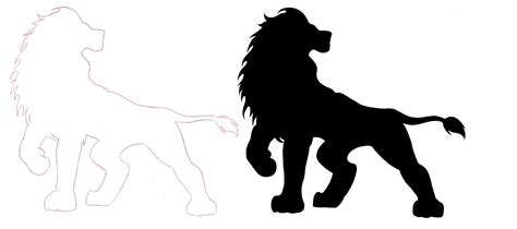 Lion And Lamb Silhouette At Getdrawings Free Download
