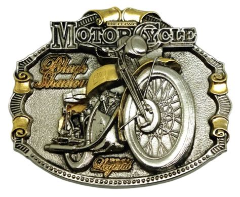 Hrd Vincent Belt Buckle 24ct Gold Biker Classic Motorcycle Authentic