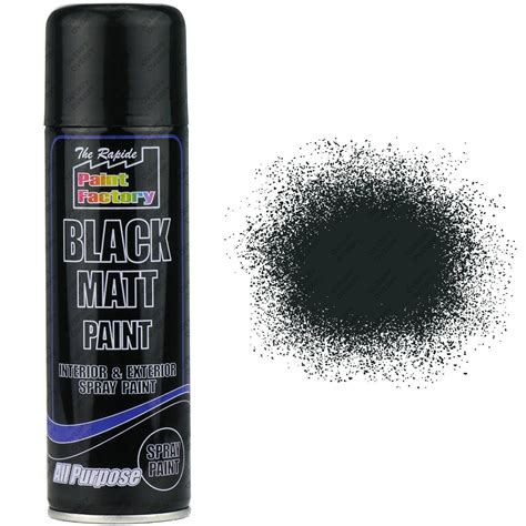 1 X All Purpose Black Matt Spray Cans 250ml Spray Paint Interior