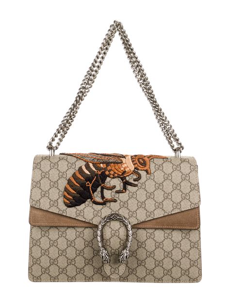 Gucci Medium Dionysus Bee Shoulder Bag Brown Shoulder Bags Handbags