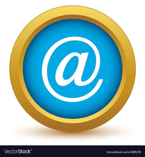 Gold Email Icon Royalty Free Vector Image Vectorstock