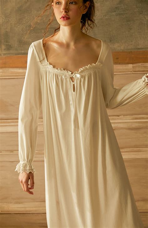 Cotton Nightgown Handmade Victorian Nightgown Soft Robe Etsy