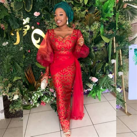 These 17 Long Aso Ebi Gowns Are Sr Approved This Wedding Season Nigerian Lace Styles Nigerian