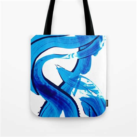 Pure Water 302 Blue Abstract Art By Sharon Cummings Tote Bag By