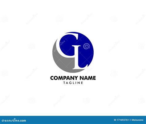 Initial Letter Gl Logo Template Design Stock Vector Illustration Of