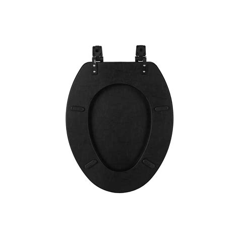 Fantasia 19 Inch Soft Elongated Vinyl Toilet Seat Black 54006248300