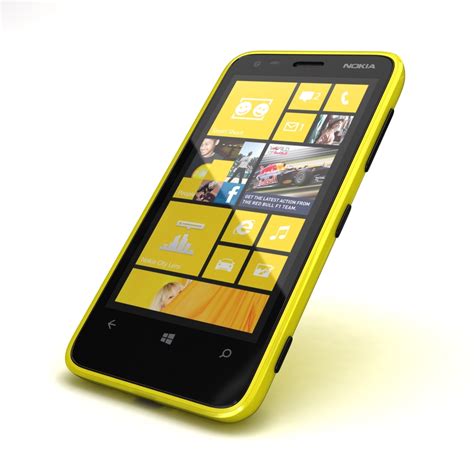Nokia Lumia 620 Cyan 3d Max