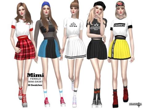 Helsoseiras Mimi Mini Skirt Sims 4 Clothing Sims 4 Mods Clothes
