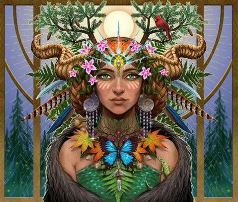 Divine Gaia Art Print By Cristina Mcallister In Mother Earth Art Gaia Goddess Pagan Art