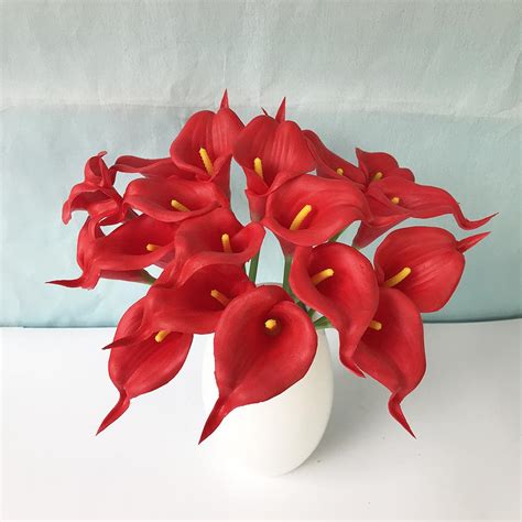 Artificial Calla Lily Pu Real Touch Calla Lilies Fake Flowers