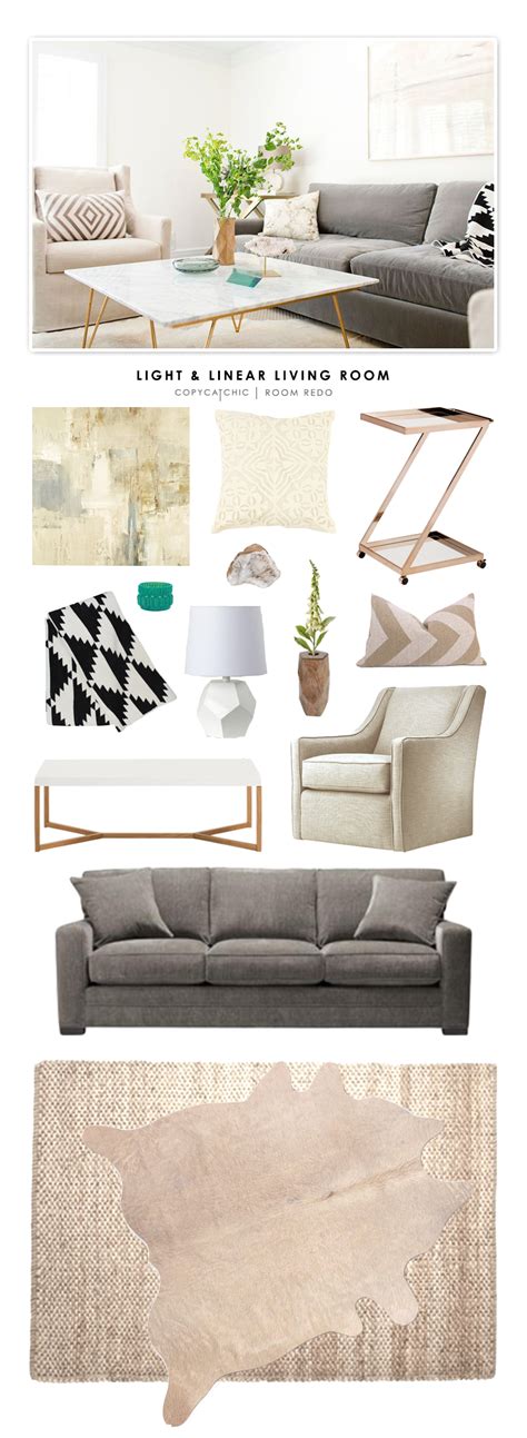 Copy Cat Chic Room Redo Light And Linear Living Room Copy Cat Chic