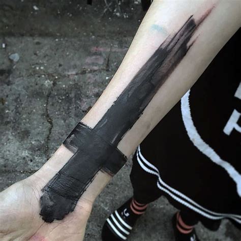 Let's take a closer look at the artist known as grimes. Grimes Brushstroke Forearm Tattoo | Steal Her Style