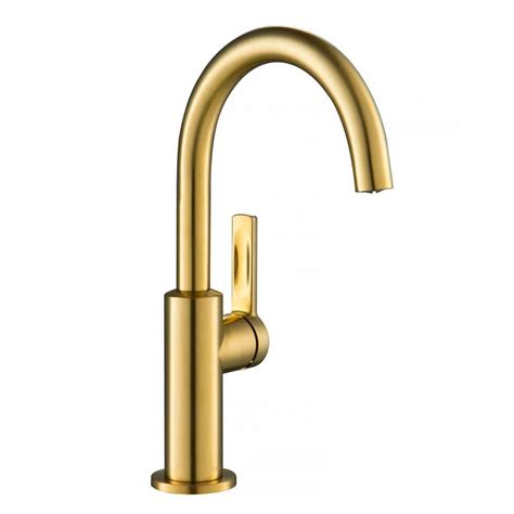 Kraus Oletto Single Handle Kitchen Bar Faucet In Brushed Brass Kpf Bb The Home Depot