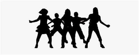Group Dancing Silhouette Png Picture Black And White Dance Team