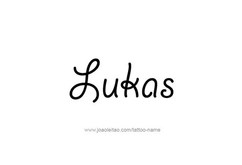 Lukas Name Tattoo Designs