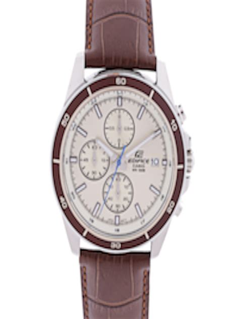 buy casio edifice men cream analogue watch ex303 efr 526l 7bvudf watches for men 1405279 myntra