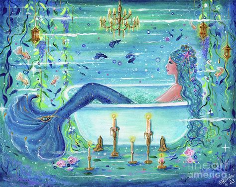 My Sanctuary Mermaid Painting By Renee Lavoie Fine Art America