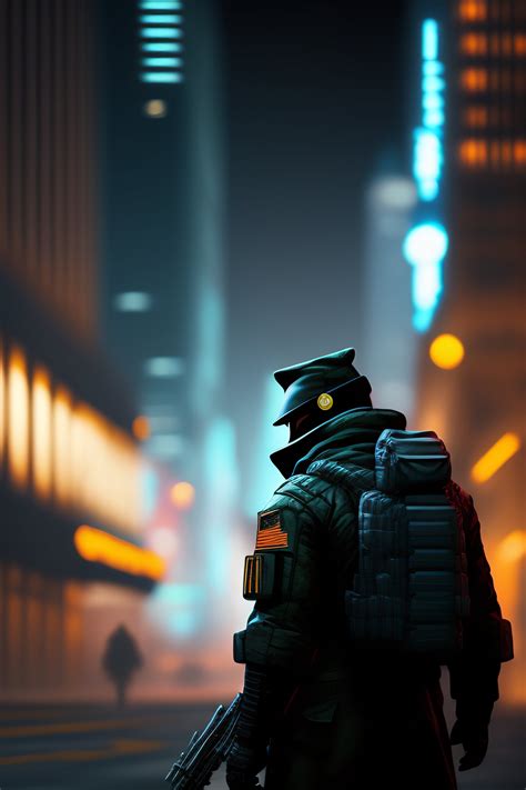 Lexica Stealth Soldier In The City At Night Metal Gear Solid Concept