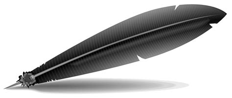 OnlineLabels Clip Art - Black Feather png image
