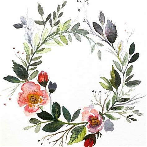 Customizable Watercolor Floral Wreath By Bethany Joy Design Floral