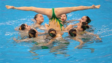 The North Korean Synchronized Swimming Team Performs In Incheon For