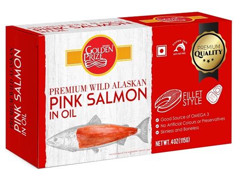 Golden Prize Wild Alaskan Pink Salmon Fillet In Oil 115g Pack Of 1
