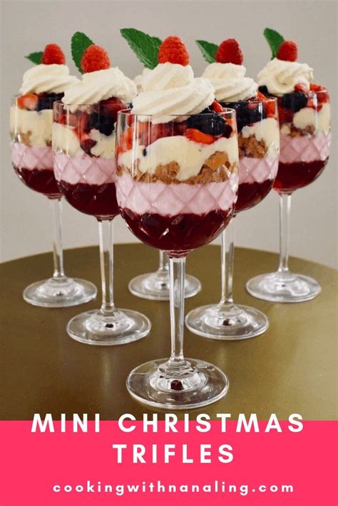 Try our selection of traditional and alternative christmas desserts for the festive season. Mini Trifles | Recipe | Christmas trifle, Christmas cooking, Christmas desserts