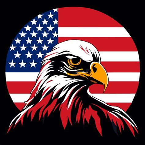 Premium Vector Bald Eagle Icon Of American Patriotism