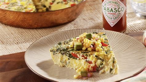 Frittata With Avocado And Corn Salsa Recipe Tabasco Foodservice