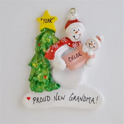 Proud New Grandma Personalized Ornament New Grandma Holding Etsy