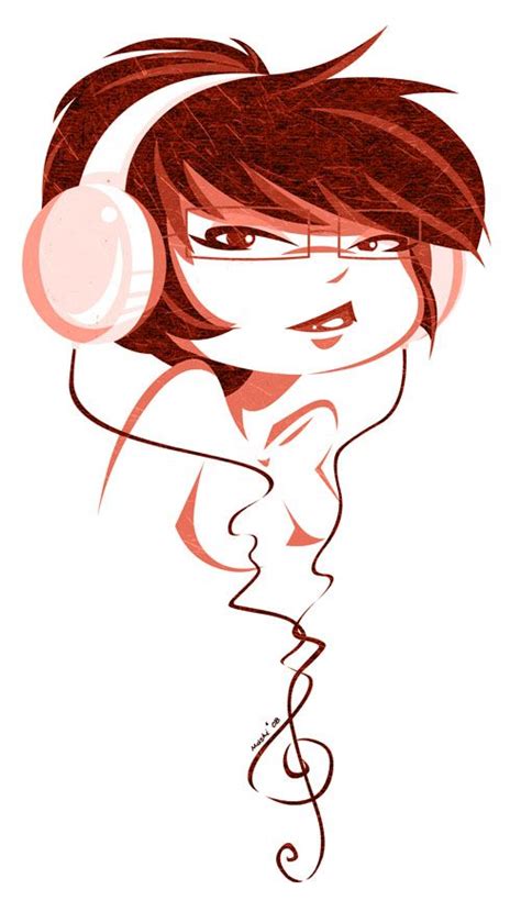 Girl With Headphone By Mashi On Deviantart Girl With Headphones