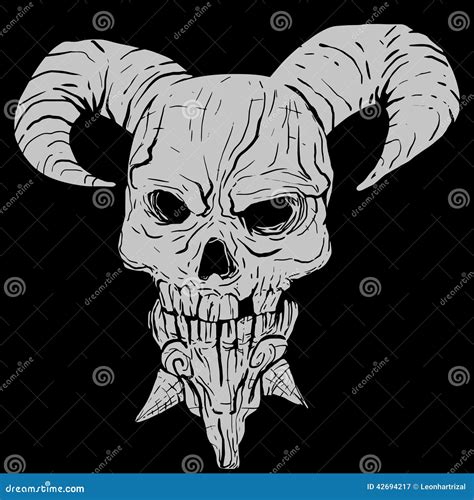 cráneo del demonio ilustración del vector ilustración de macabro 42694217
