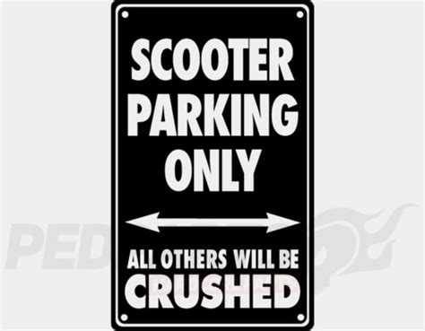 Scooter Parking Only Sign Pedparts Uk