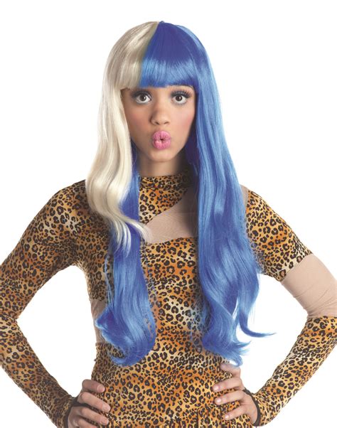 Rap Superstar Blue Blonde Nicki Minaj Sexy Long Fancy Dress Women
