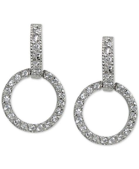 Giani Bernini Cubic Zirconia Doorknocker Drop Earrings In Sterling