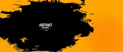 Black And Yellow Abstract Background With Brushstroke 4225410 Vector