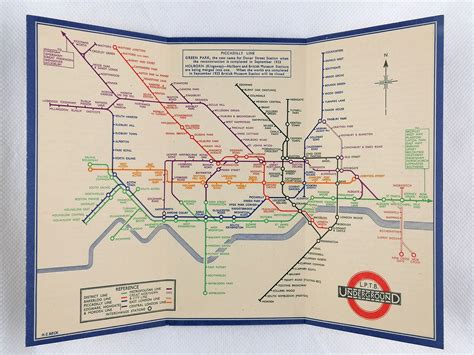 1933 London Underground Pocket Map 2nd Design Hc Beck Iconic