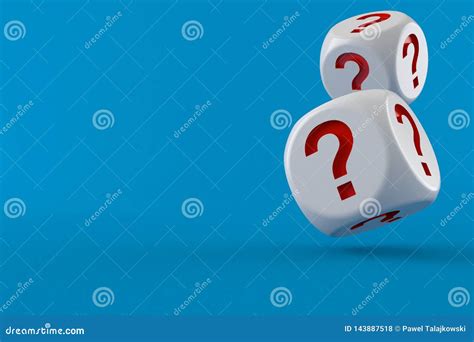 Dice With Question Mark Stock Illustration Illustration Of Blue