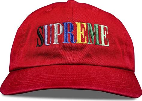 Buy Supreme Multi Color Logo 6 Panel Red Fw20h65 Red Goat