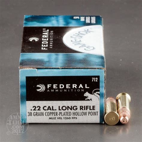 22 Long Rifle Lr Ammo 50 Rounds Of 38 Grain Copper