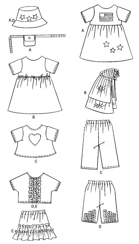These doll sites not only added new doll pdf sewing patterns, but you will find aprons, totes and bags, baby clothing, and children's clothing pdf sewing patterns for you to choose from. Free Printable Doll Clothes Patterns | images butterick ...